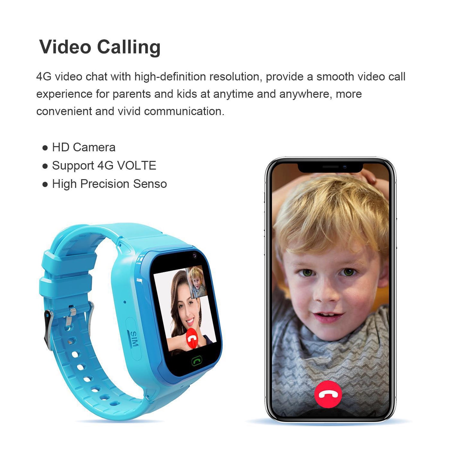 YINJIA Smart phone Watch for kids, IP67 waterproof, 4G video call, GPS positioning smart student watch.