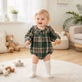 thumbnail image 3 of Gerichy Baby Girl Plaid Shirt Romper Flannel Long Sleeve Tops 0 3 6 9 12 18 Months Infant Button Down Fall Clothes, 3 of 7