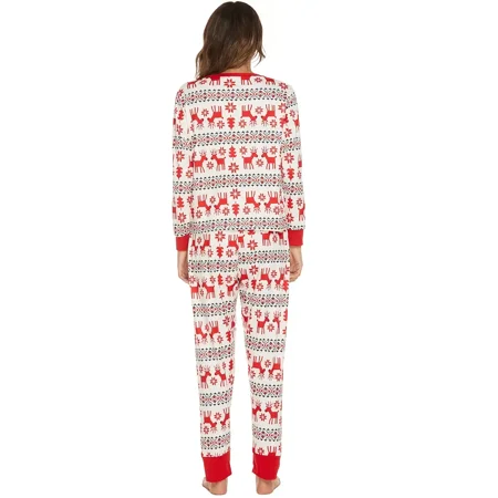

Allover Print Pajamas Long Sleeve Christmas Pajamas Top & Pajama Elastic Waistband Pants Set Women‘s Loungewear & Sleepwear