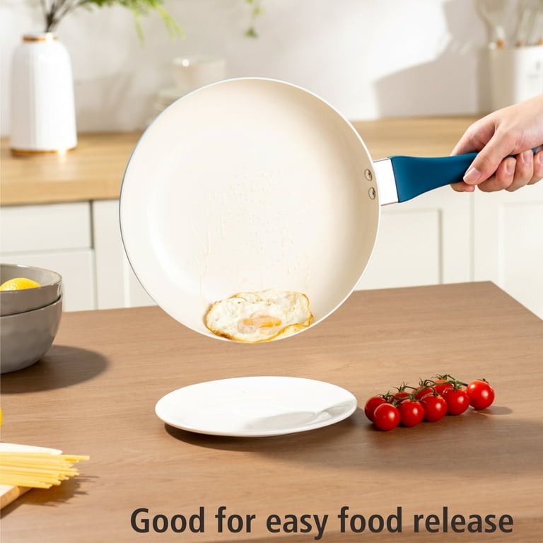 PVCマット Pasuto ストーンブルー 12点セット Free Shipping! Mainstays 12 Piece Ceramic Nonstick Aluminum