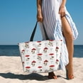 thumbnail image 4 of KLL Different Mushrooms Print Large Beach Tote Bag Women Waterproof Sandproof Zipper Beach Tote Bag for Pool Gym Grocery Travel with Wet Pocket, 4 of 7