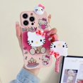 thumbnail image 1 of Funky Hello Kitty For Samsung Galaxy S7 Edge S8 S9 S10 S20 S21 S22 S23 Plus Ultra S21FE Note 9 10 20 Case With Holder Rope LXY, 1 of 6