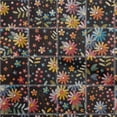 thumbnail image 1 of oneOone Cotton Silk Black Fabric Floral Retro Sewing Material Print Fabric By The Yard 42 Inch Wide, 1 of 4