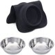thumbnail image 5 of Cuencos para perros Zhivalor 2 cuencos de acero inoxidable color negro, 5 of 5