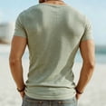 thumbnail image 5 of YLSDY Men's Ribbed Half Zip Henley T-Shirt with Chest Pocket Casual Slim Fit Tee Green L, 5 of 8