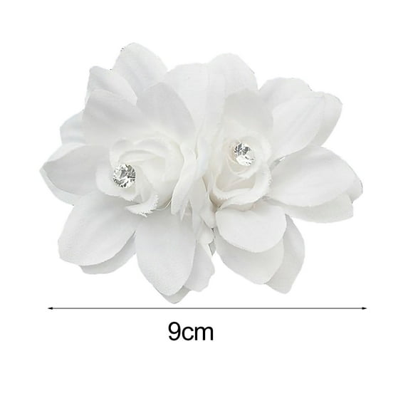 Grofry Hair Clip Women Girl Flower Decor Hair Clip Pin for Bridal Wedding Party Prom Headwear
