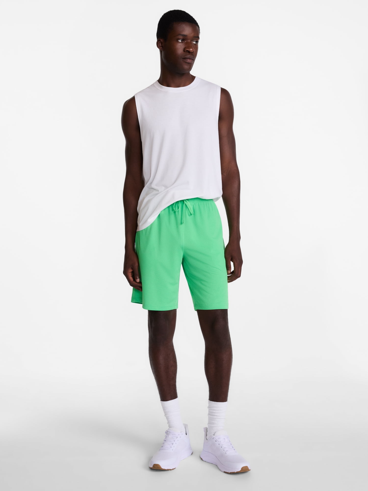 Athletic Works Men's and Big Men's Active Mesh Shorts, 9" Inseam, Sizes XS-5XB