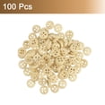 thumbnail image 3 of Uxcell 100Pack Wooden Buttons, 10mm 4 Hole Round Wood Sewing Button, Natural Wood, 3 of 4