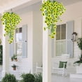 thumbnail image 6 of MMJ Artificial Flowers Pansy Hanging Basket Faux Outdoor UV Resistant Garden Porch Patio Decor 29.53in, 6 of 6