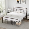 thumbnail image 4 of VECELO Full Size Metal Bed Frame, Foundation Heavy Duty Steel Slats Platform Bed Frame, Easy-Assembly, Bronze Purple, 4 of 9