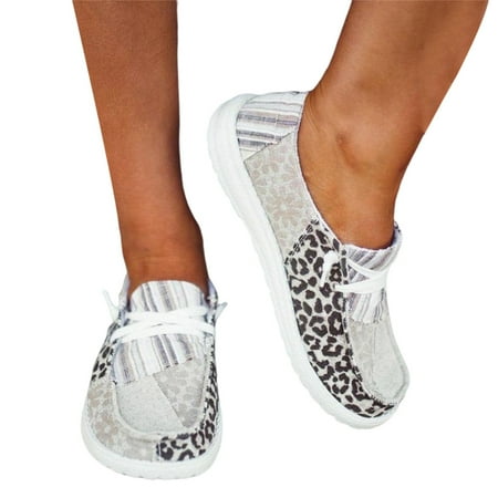 

Women s Fashion Sneakers Wear-resistant Heightening for Birthday Christmas Gifts 41 Leopard Grey