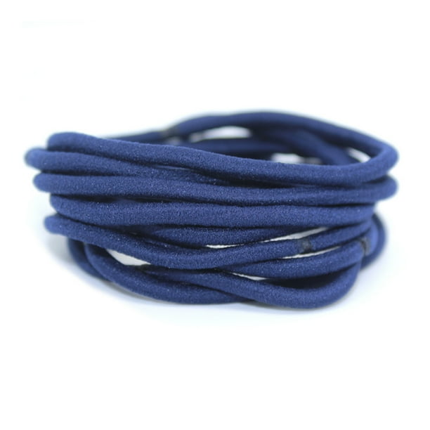 Guardurnaity 10 piezas de bandas para el cabello mixtas, elásticas, ajustables, decorativas, de alta elasticidad, soporte protector para coletas, Accesorio para el cabello azul militar