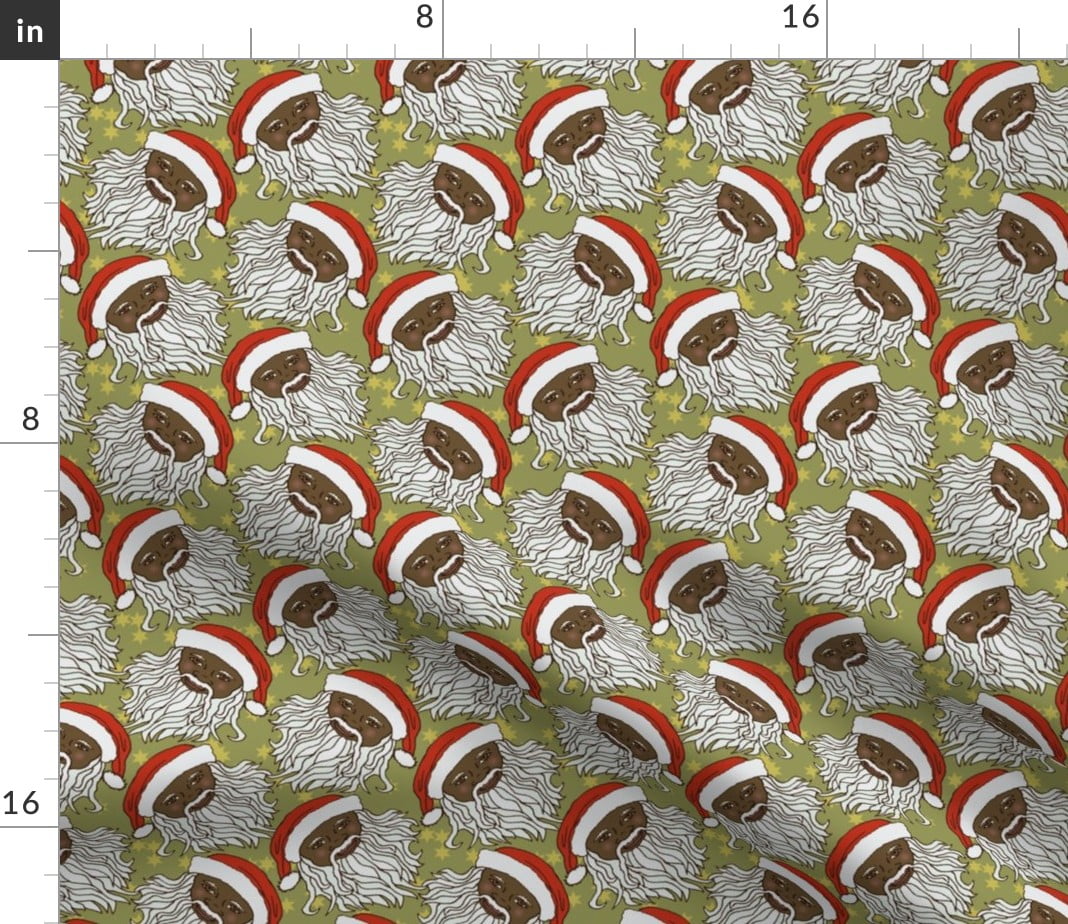 Spoonflower Fabric - Santa Claus Green Stars African American Christmas Holiday Printed on Upholstery Velvet Fabric by the Yard - Upholstery Home Decor Bottomweight Apparel - Walmart.com Spoonflower Fabric - Santa Claus Green Stars African American Christmas Holiday Printed on Upholstery Velvet Fabric by the Yard - Upholstery Home Decor Bottomweight Apparel - Walmart.com