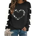 thumbnail image 4 of Vetsdori Womens Valentine Sweatshirts Pullover Tops Gifts for Girlfriend, Casual Crew Neck Sweatshirts for Women, 4 of 8