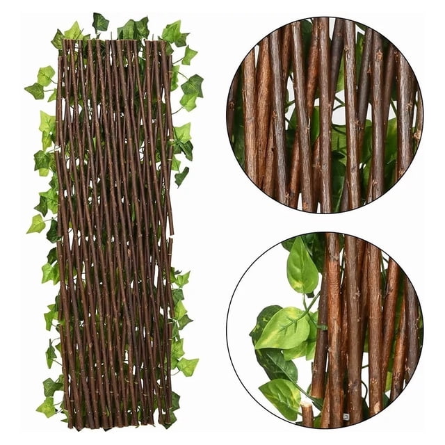 Muro Verd Expandible Follaje De Hoja Artificial 1.2 X 3 2 pzs Genérica Valla follaje artificial