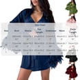 thumbnail image 3 of GZMOALH Women's Satin 3 Piece Pajama Set with Feather Trim Robe, Bralette Top and Matching Shorts, 3 of 9