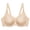Nude, variant on Women's Wireless Bras for Big Bust Full Coverage U-Back Soft Support T-Shirt Bra Wide Side Wings,(Beige,2XL)