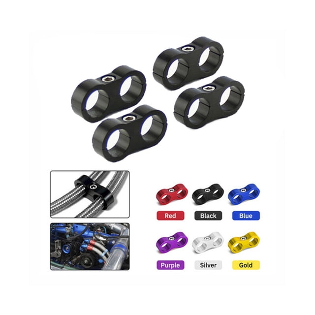 4-8Pcs AN6 Hose Separator Clamp Fitting Connector Oil Fuel Hose Line Adapter