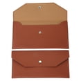 thumbnail image 1 of Cartera de Sobre de Efectivo Uxcell, Soporte de Efectivo Presupuestario Reutilizable, Bolsa de Dinero de Cuero para Hombres y Mujeres, Recibo, Cheque, Factura, Viaje, Graduación, Vacaciones, Marrón, 1 of 6