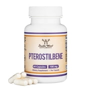 Pterostilbene 100mg Capsules (Third Party Tested), 60 Capsules