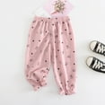 thumbnail image 2 of Zhuashum Pants For Boys 3-4 Years Solid Color Wide Leg High Waist Loose Fit Everyday Wear Demin Pants Classic Boy Clothes Pink, 2 of 3