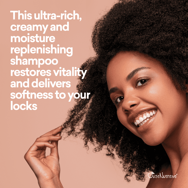 Just Nutritive African American Shampoo Conditioning Damaged Hair Controls Frizz 16oz