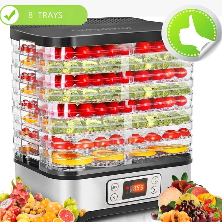 VEVOR Food Dehydrator Machine 5-Tray Fruit Dehydrator 300W Electric Food Dryer w/ Digital Adjustable Timer & Temperature for Jerky Herb Meat Beef