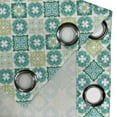 thumbnail image 4 of Ambesonne Green Grommet Curtain, Geometric Colored Tiles, 50" x 96", Green Teal White, 4 of 6
