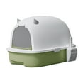 thumbnail image 2 of Caja de Arena para Gatos con Tapa Orinal para Gatitos Suministros Grandes para Mascotas Inodoro para Gatos Cerrado Y Cubierto Bandeja de Arena Portáti Verde, 2 of 10