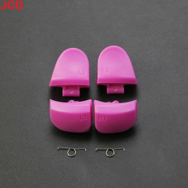 1Ensemble pour Manette PS5 V3.0 BDM-030 L1 R1 L2 R2 Boutons d'Épaule de Gâchette et Ensemble de Ressorts Accessoires de Remplacement Rouge Rose
