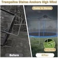 thumbnail image 3 of Trampoline Stakes High Wind - Heavy Duty 12 Inch U Shaped Ground Anchors - Galvanized Steel Rebar Stakes for Outdoor Camping Tent Fence Garden Decorations, 3 of 7