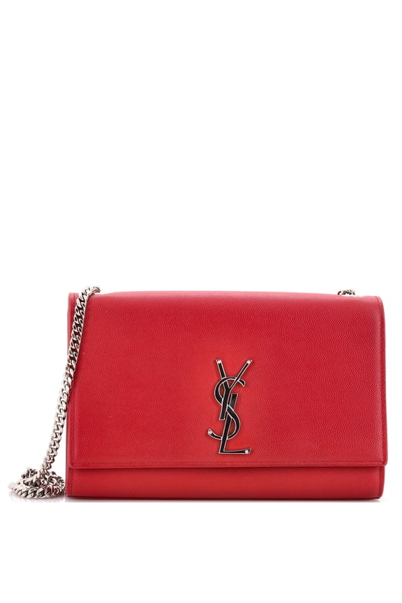 Pre-Owned Classic Monogram Crossbody Bag Grainy Leather Medium By Rebag