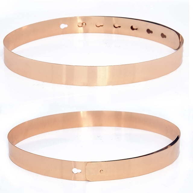 Kelon Ceinture Liquidation Ceinture en Polyester Femmes Ceintures Minces en Métal Femmes Coupe Ajustée Ceintures Chaîne en Métal Or Argent Fines Extensibles Ceintures de Robe Mode en Métal
