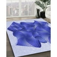 thumbnail image 2 of Ahgly Company Indoor Rectangle Patterned Blue Orchid Blue Area Rugs, 2' x 4', 2 of 6