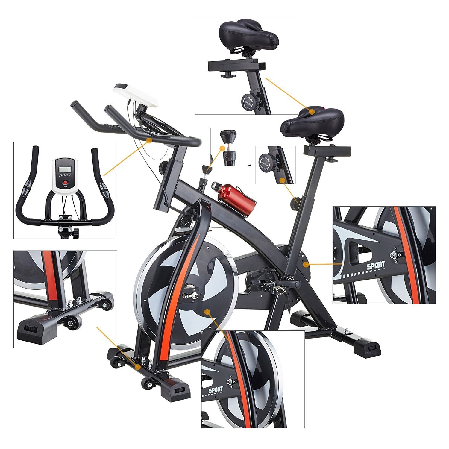 Black Indoor Cycling Biketwisting Mini Exercise Bike Equipment in The Awesome  cycling equipment for Your property