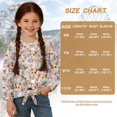 thumbnail image 7 of Xoenoiee Guinea Pig Flower Print Girls Casual Tunic Tops Long Sleeve Loose Soft Blouse Fall Clothes T-Shirt Tie Front Knot Tops Pullover Sweatshirt, 5-6 Year, 7 of 7