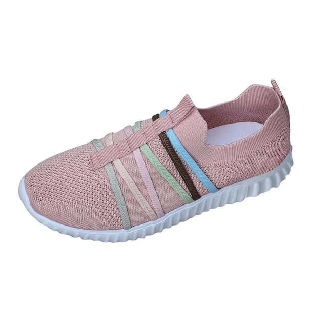 Zapatillas deportivas de mujer, de malla de color liso, transpirables, cómodas, informales y ligeras, para correr