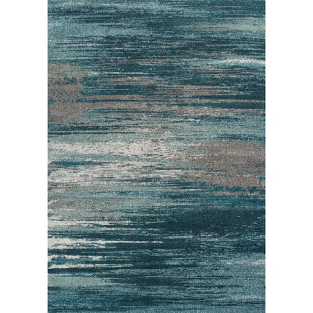 Addison Stripe - Addison Rugs Addison Platinum Silver/Blue Striped Area Rug (3'3 x 5'3)