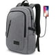 thumbnail image 1 of Mochila para portátil Mancro para viajes antirrobo con puerto USB, color gris, 1 of 7