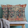 thumbnail image 2 of Boho Pillow Covers 20x20 Inch Set of 2,Navy Blue Burnt Orange Ethnic Design Throw Pillows Case,Carpet Pattern Outdoor Decorative Square Linen Farmhouse Decor Cushion Covers for Home Sofa Bed Couch, 2 of 6