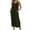 Olive Green, variant on Elainilye Fashion Dresses for Women 2024 Casual Solid Floral Printed Sleeveless Split Knee-High Dress Long Dress with Pocket,Blue