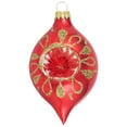 thumbnail image 6 of Glass Christmas Tree Ornaments - 67mm/2.63" [4 Pieces] Decorated Balls from Christmas by Krebs Seamless Hanging Holiday Decor (Traditional Colors 3.5" Onion Reflectors), 6 of 6