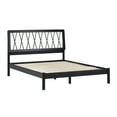 thumbnail image 4 of X Spindle Mid-Century Modern Solid Wood Queen Bed, Black, 4 of 13
