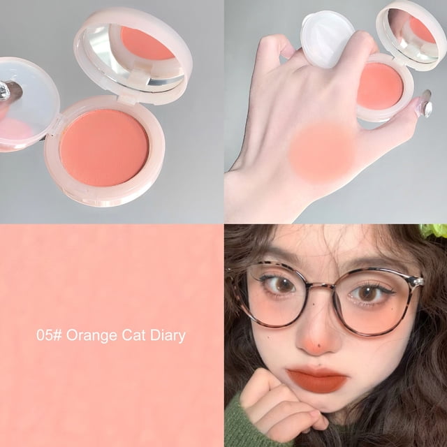 Reduce Price! WSBDENLK Gege Bear Sweet Colorful Cushion Powder Blusher Matte Fine Natural Mashed Potato 5g