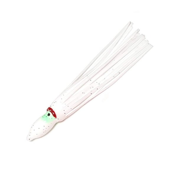 4.5” Squid Skirts – White - 40 pieces