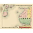 thumbnail image 2 of Walling 18x15 White Modern Wood Framed Museum Art Print Titled - Emmet Michigan - Walling 1873, 2 of 4
