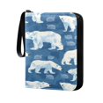 thumbnail image 2 of Game Card Storage Bag Collectible Trading Card Albums The 4-Pocket Card Binder With 50-Page Sleeve Can Hold 400 Game Cards Blue Polar Bear, 2 of 6