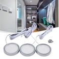 thumbnail image 1 of 3/6Pcs Under Cabinet Lights Kit Led Kitchen Counter Closet Led Puck Display Lamp, 1 of 9