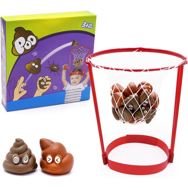 Juguetes de caca Favores de fiesta Juguete de caca elástico, 20 piezas de juguetes para niños Accesorios complicados para apretar caca falsa, Baloncesto de juguete de caca para juguetes de fiesta par