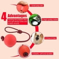 thumbnail image 4 of Elastic Dog Toy Ball With Rope Toys For Dogs(3 Pieces, Red), 4 of 5